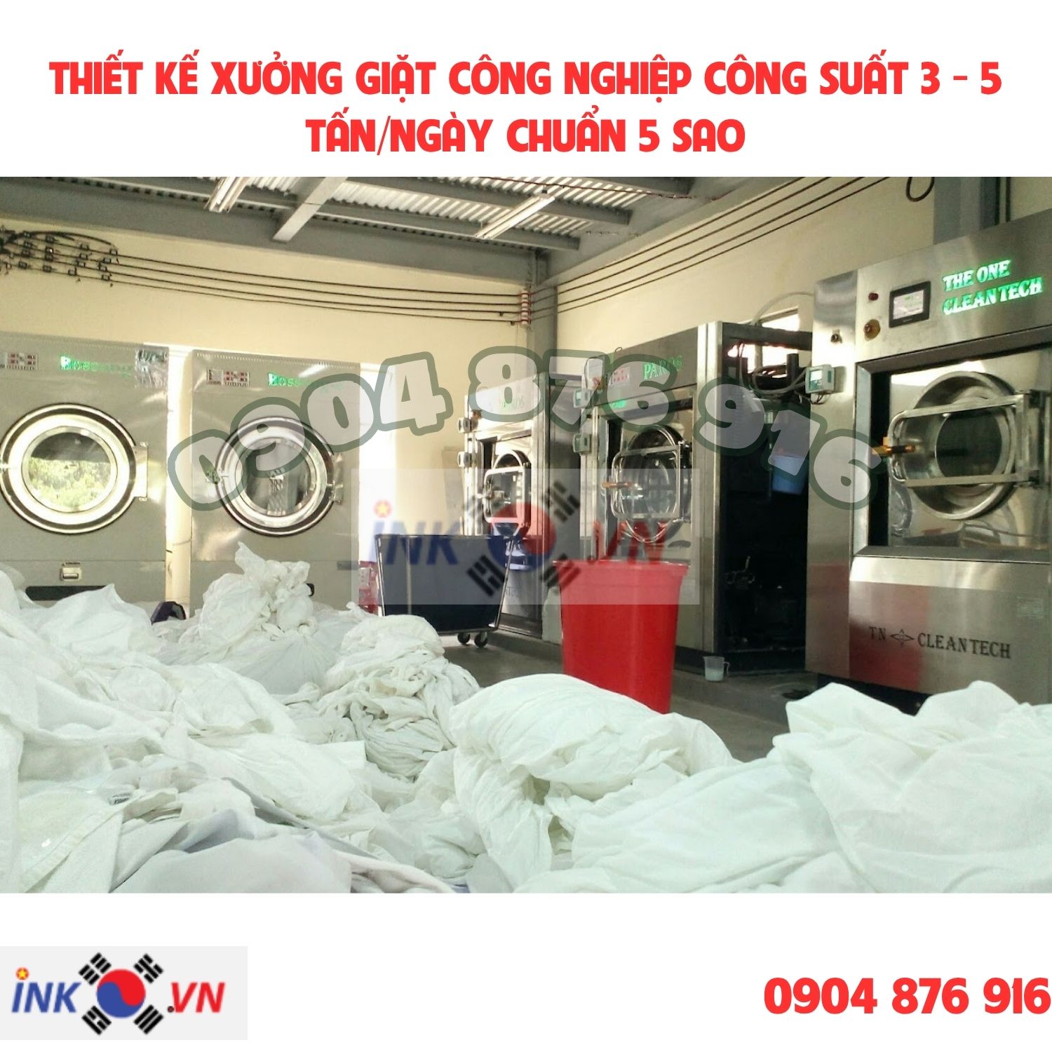 Hiệu quả vận hành theo mức công suất cho xưởng giặt